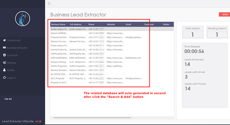 global database search engine system