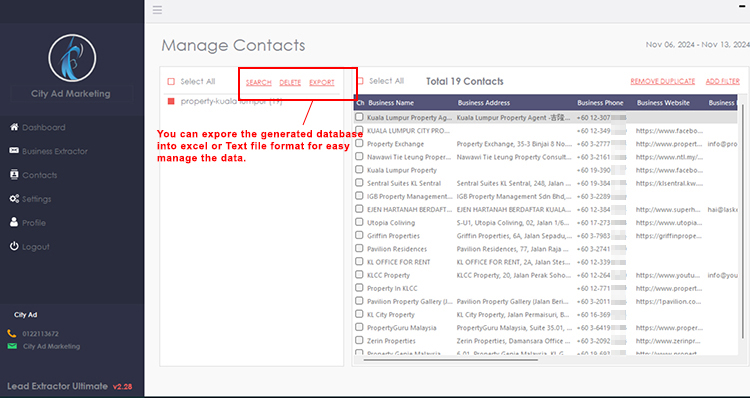 global database search engine system